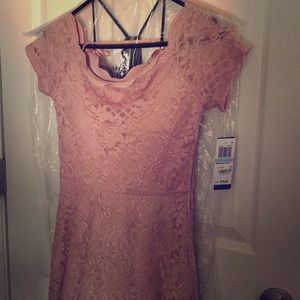 Pink Replen Lace dress from Macys. Size 5. NWT.
